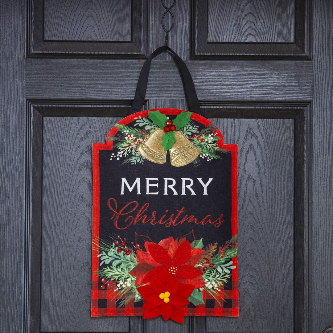 Christmas Joy Door Decoration Hanger Burlap heartlandflags
