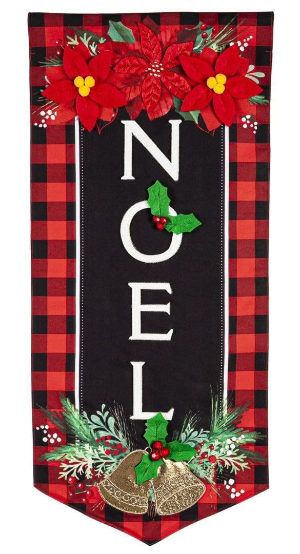 Christmas Joy Long Garden Flag 2 Sided XL NOEL heartlandflags