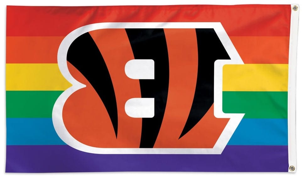 Cincinnati Bengals Flag 3x5 Rainbow Pride heartlandflags