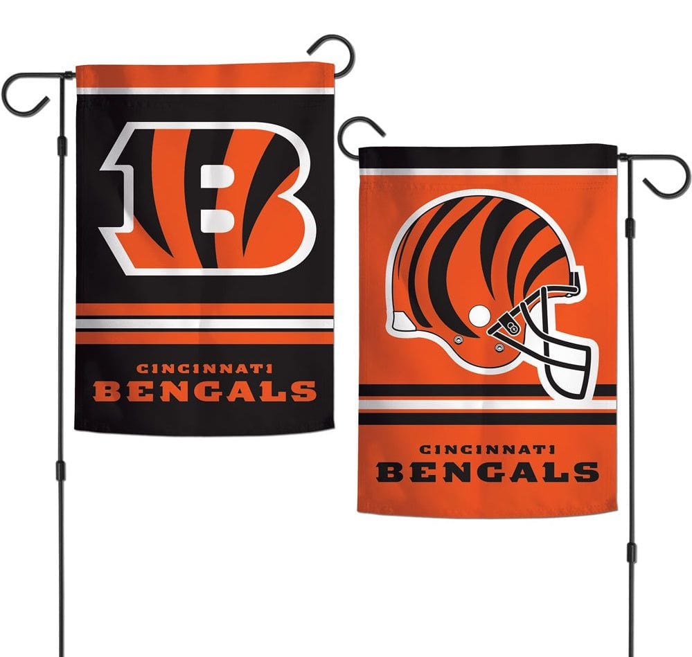 Cincinnati Bengals Garden Flag 2 Sided Helmet Logo heartlandflags