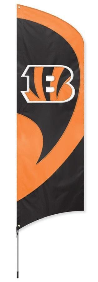 Cincinnati Bengals Tall Team Feather Flag with Flagpole heartlandflags