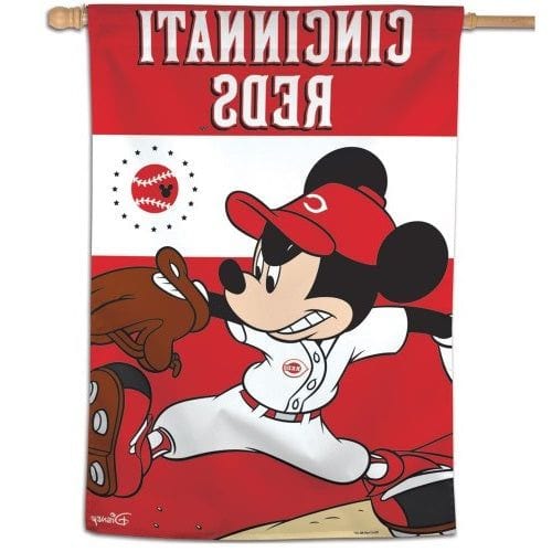 Cincinnati Reds Flag Mickey Mouse Baseball House Banner heartlandflags