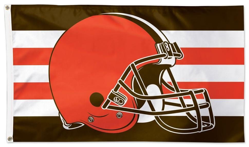 Cleveland Browns Flag 3x5 Helmet Home Stripe heartlandflags