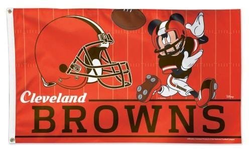 Cleveland Browns Flag 3x5 Mickey Mouse Disney Football heartlandflags