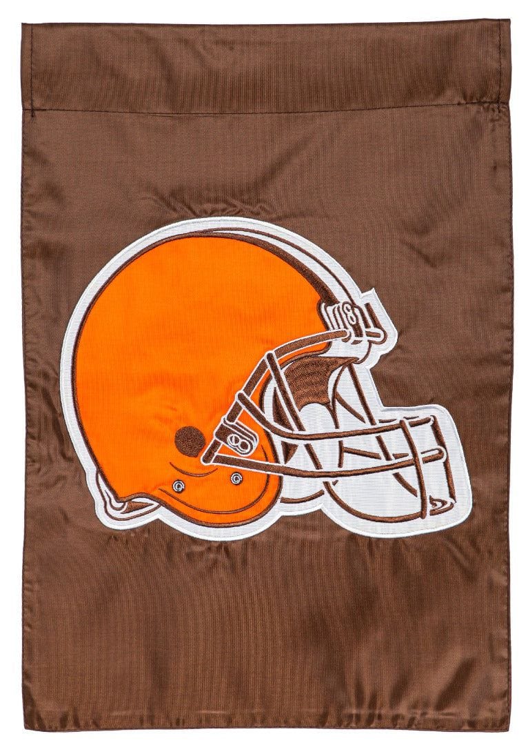 Cleveland Browns Garden Flag 2 Sided Applique Logo heartlandflags