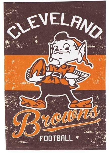 Cleveland Browns Garden Flag 2 Sided Vintage Elf heartlandflags