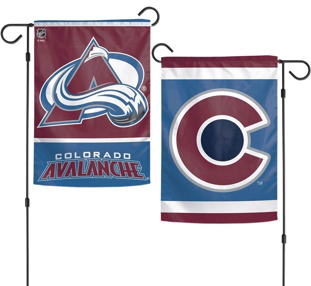 Colorado Avalanche Garden Flag 2 Sided Logo heartlandflags