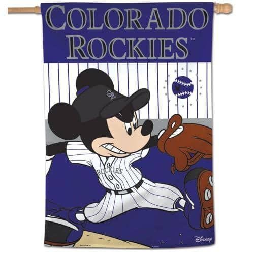 Colorado Rockies Banner Disney Mickey Mouse Baseball House Flag heartlandflags