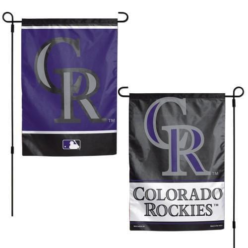Colorado Rockies Garden Flag 2 Sided Double Logo heartlandflags