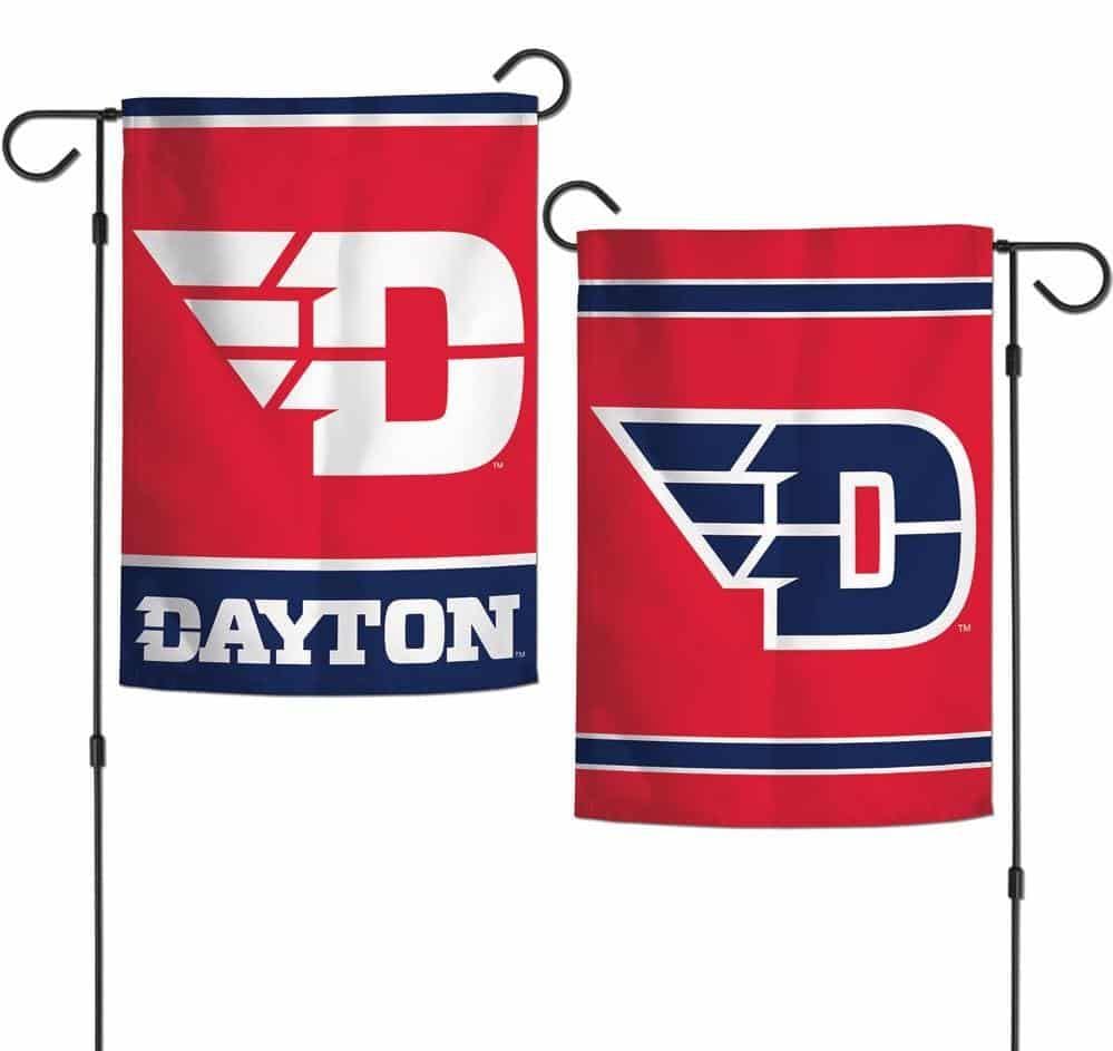 Dayton Flyers Garden Flag 2 Sided Red heartlandflags