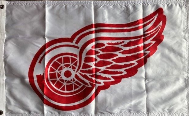 Detroit Red Wings Flag 2 Sided 2x3 Logo heartlandflags