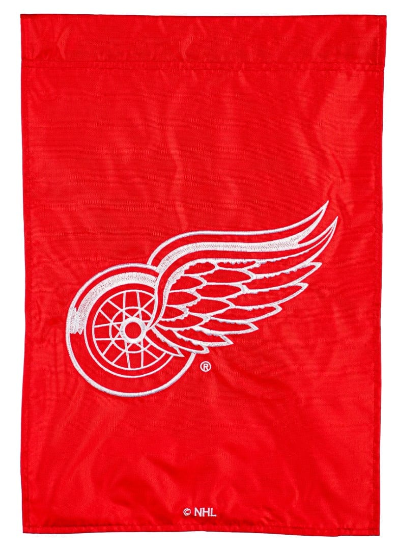 Detroit Red Wings Garden Flag 2 Sided Applique Logo heartlandflags