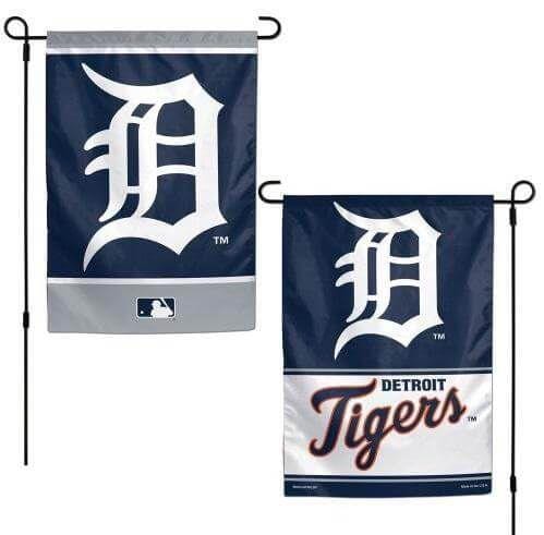 Detroit Tigers Garden Flag 2 Sided Primary Logo heartlandflags