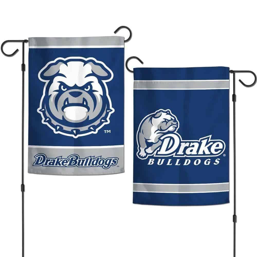 Drake Bulldogs Garden Flag 2 Sided Logo heartlandflags