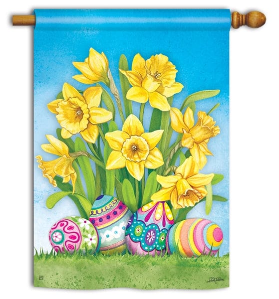 Easter Daffodils Banner 2 Sided House Flag heartlandflags