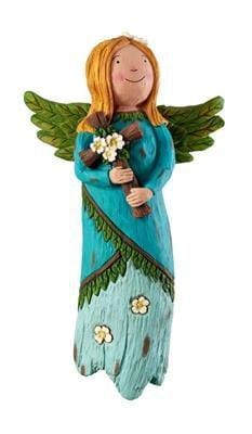 Faith Garden Angel Figurine Wings of Whimsy Cross heartlandflags