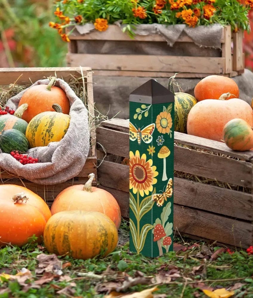 Fall Botanical Art Peace Pole 20 Inches Tall heartlandflags