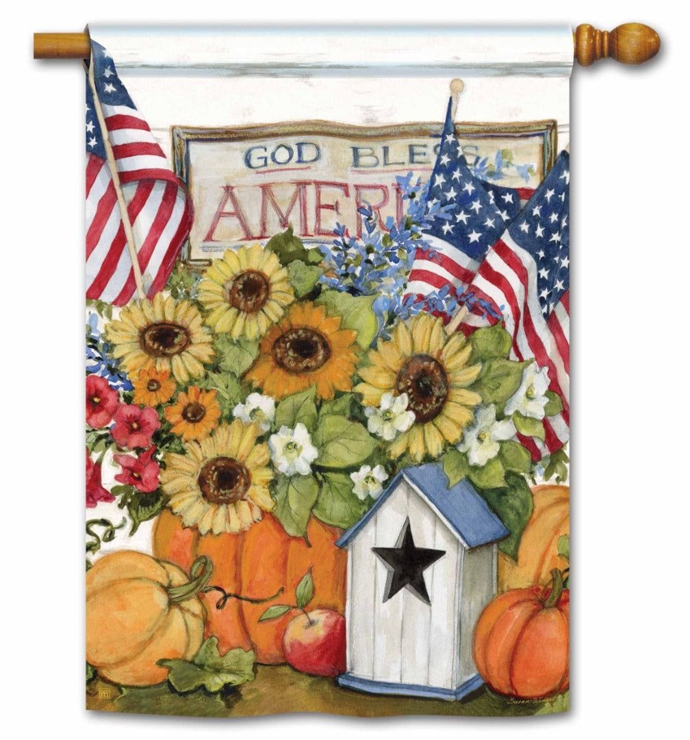 Fall Flags Decorative House Banner Patriotic heartlandflags