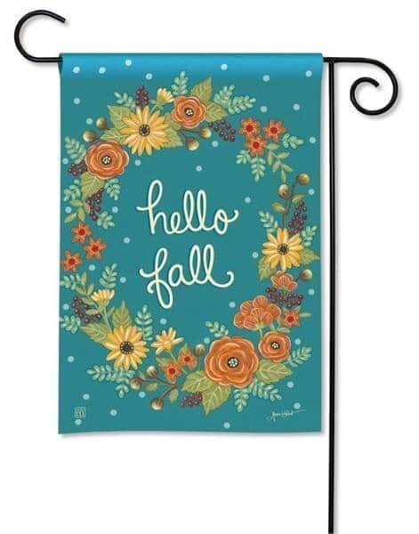 Fall Greeting Garden Flag Hello Fall heartlandflags