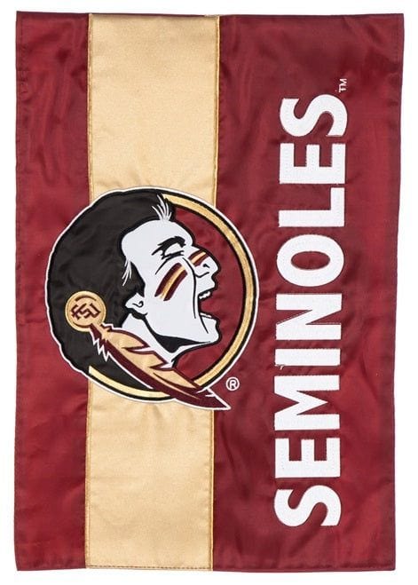 Florida State Seminoles Garden Flag 2 Sided Applique Logo heartlandflags