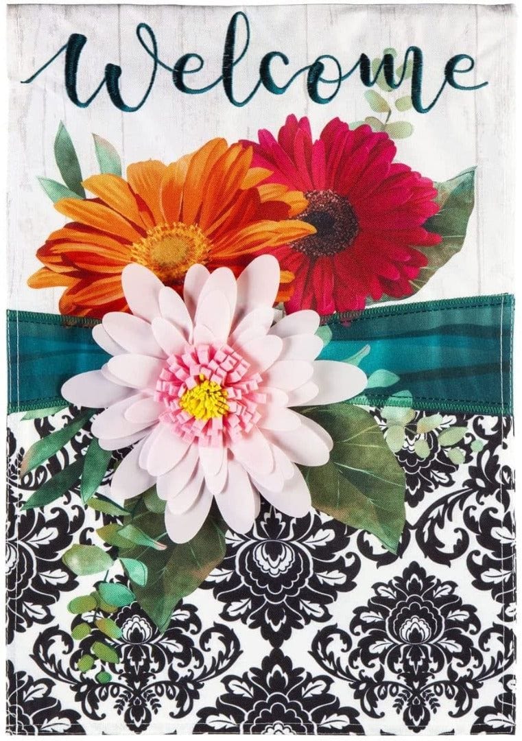 Gerbera Daisy Band Garden Flag 2 Sided heartlandflags