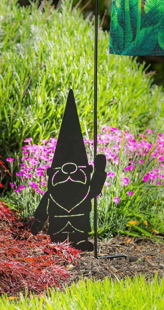 Gnome Laser Cut Garden Stand 3 Piece 43 Inches Tall heartlandflags