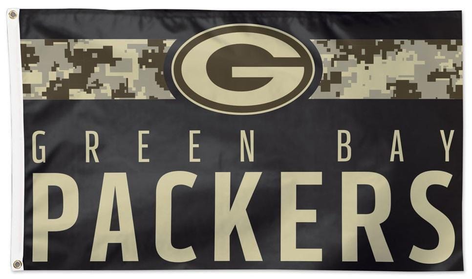 Green Bay Packers Flag 3x5 Military Digi Camouflage heartlandflags