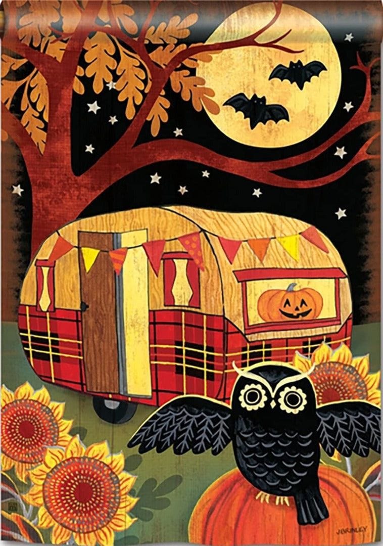 Halloween Camper Flag 2 Sided Vertical Banner heartlandflags