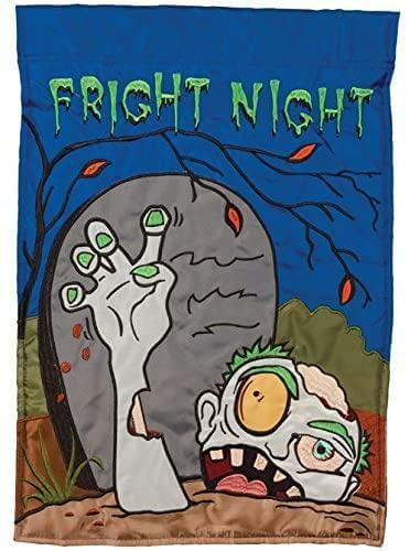 Halloween Fright Night Applique Garden Flag 2 Sided heartlandflags