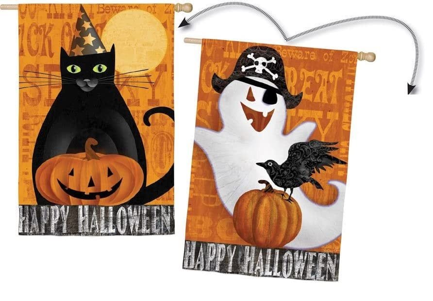 Halloween Night Flag 2 Sided Double Design heartlandflags