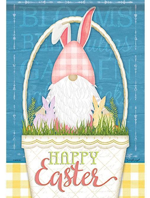 Happy Easter Gnome Garden Flag 2 Sided heartlandflags