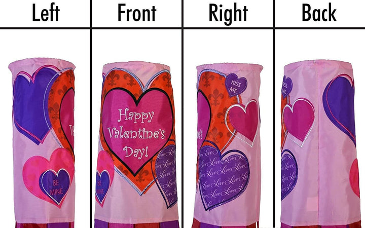 Happy Valentines Day Windsock 40 Inches Long heartlandflags