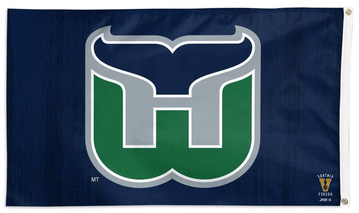 Hartford Whalers Flag 3x5 Logo Vintage heartlandflags