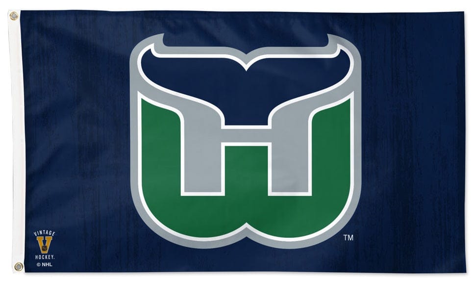 Hartford Whalers Flag 3x5 Logo Vintage heartlandflags