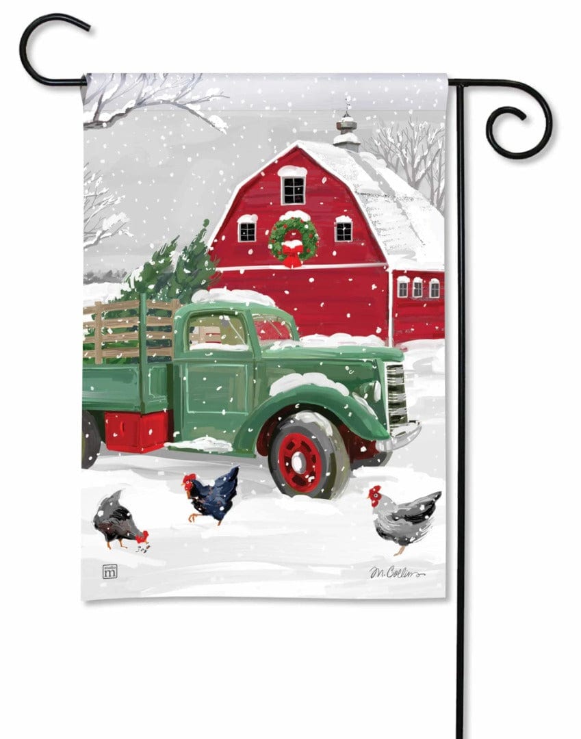 Hillsboro Farm Christmas Garden Flag 2 Sided heartlandflags