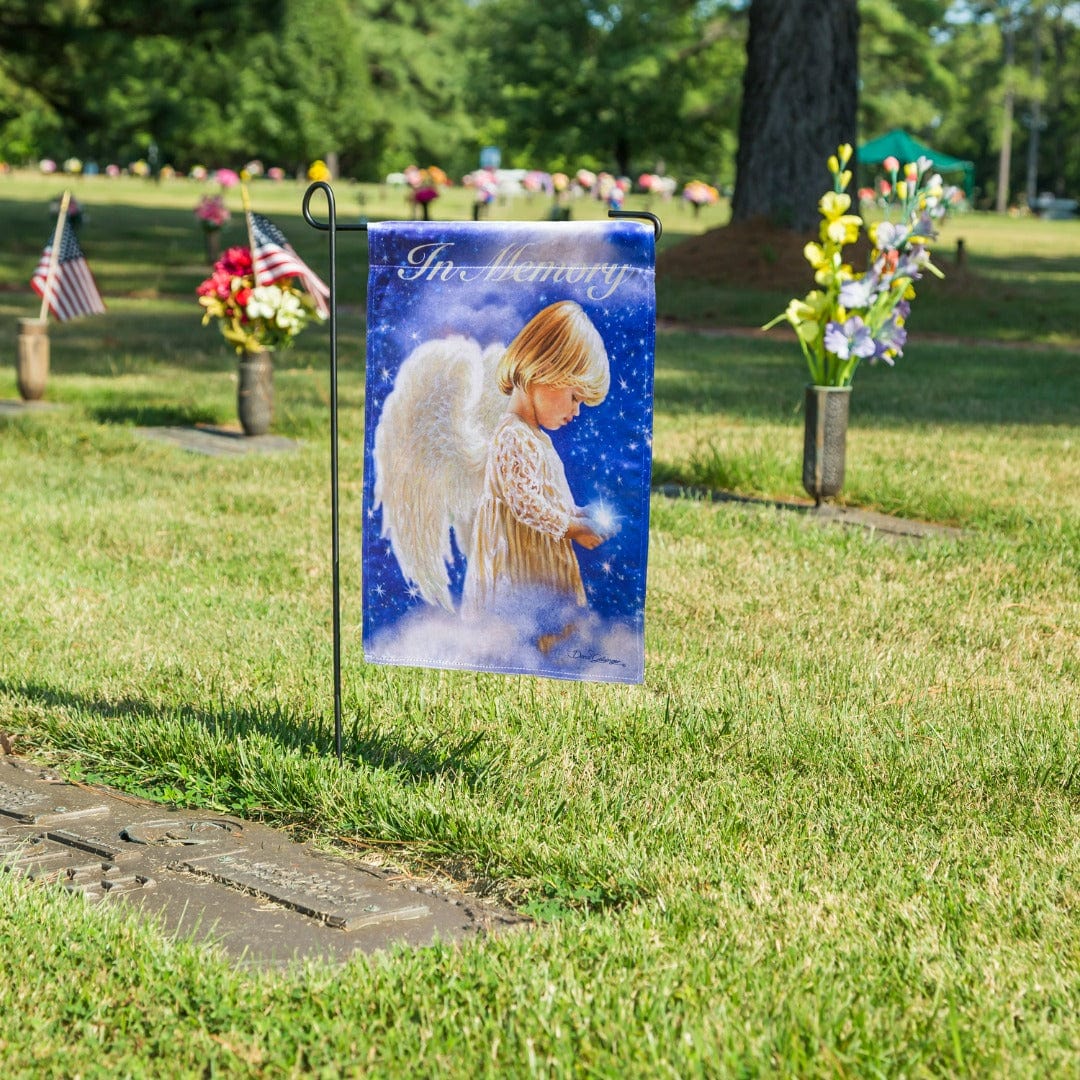 Holding A Star Memorial Garden Flag 2 Sided Angel heartlandflags