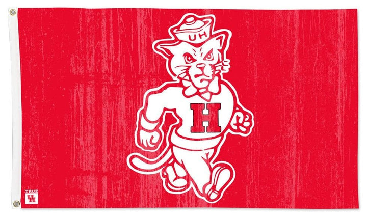 Houston Cougars Flag 3x5 Vintage Retro Logo heartlandflags