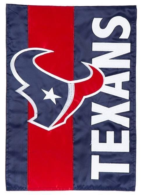 Houston Texans Garden Flag 2 Sided Applique Embellished heartlandflags