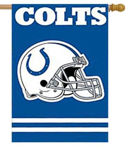 Indianapolis Colts Flag 2 sided Applique House Banner Helmet heartlandflags