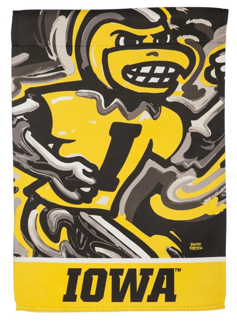 Iowa Hawkeyes Flag 2 Sided Justin Patten House Banner heartlandflags