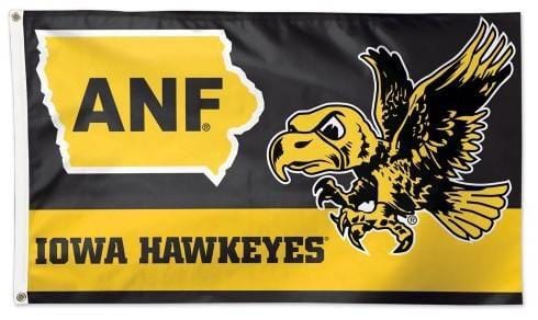 Iowa Hawkeyes Flag 3x5 ANF Vintage Logo heartlandflags