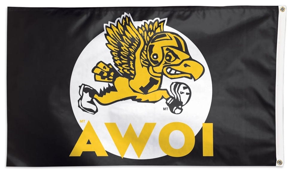 Iowa Hawkeyes Flag 3x5 Vintage Football heartlandflags