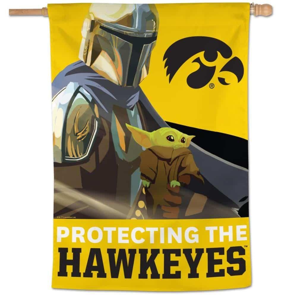 Iowa Hawkeyes Flag Protecting The Hawkeyes Mandalorian heartlandflags