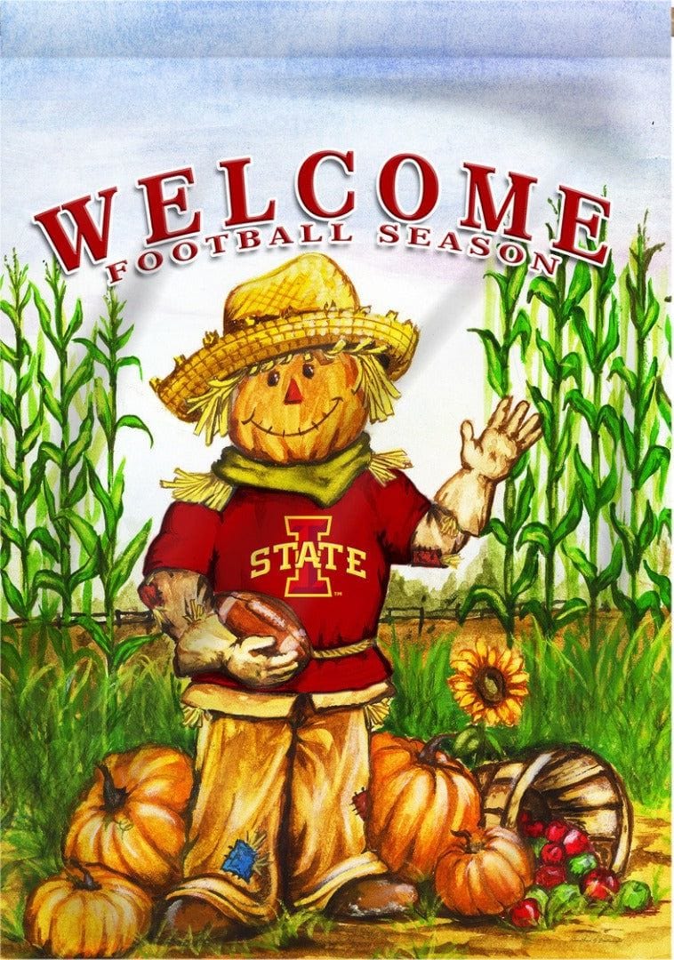 Iowa State Flag 2 Sided Scarecrow Welcome Football Season Banner heartlandflags