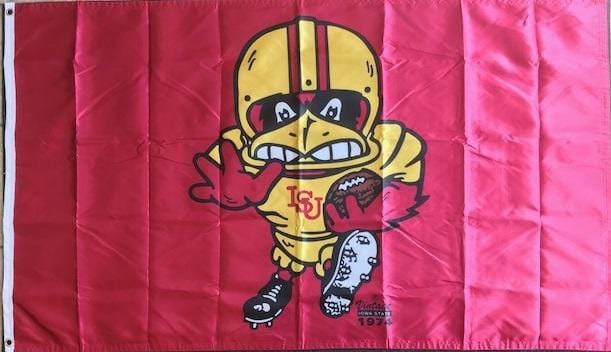 Iowa State Flag 2 Sided Vintage Cy Football heartlandflags