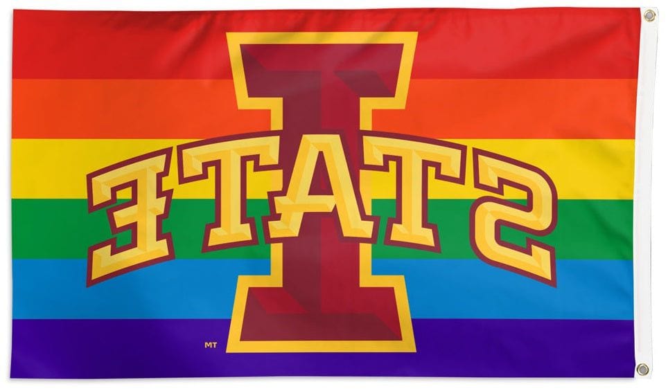 Iowa State Flag 3x5 Pride Rainbow heartlandflags