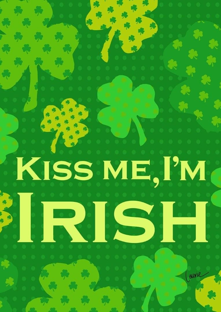 Irish Kiss Garden Flag St Patricks Decorative heartlandflags
