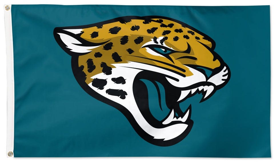 Jacksonville Jaguars Flag 3x5 Teal Logo heartlandflags