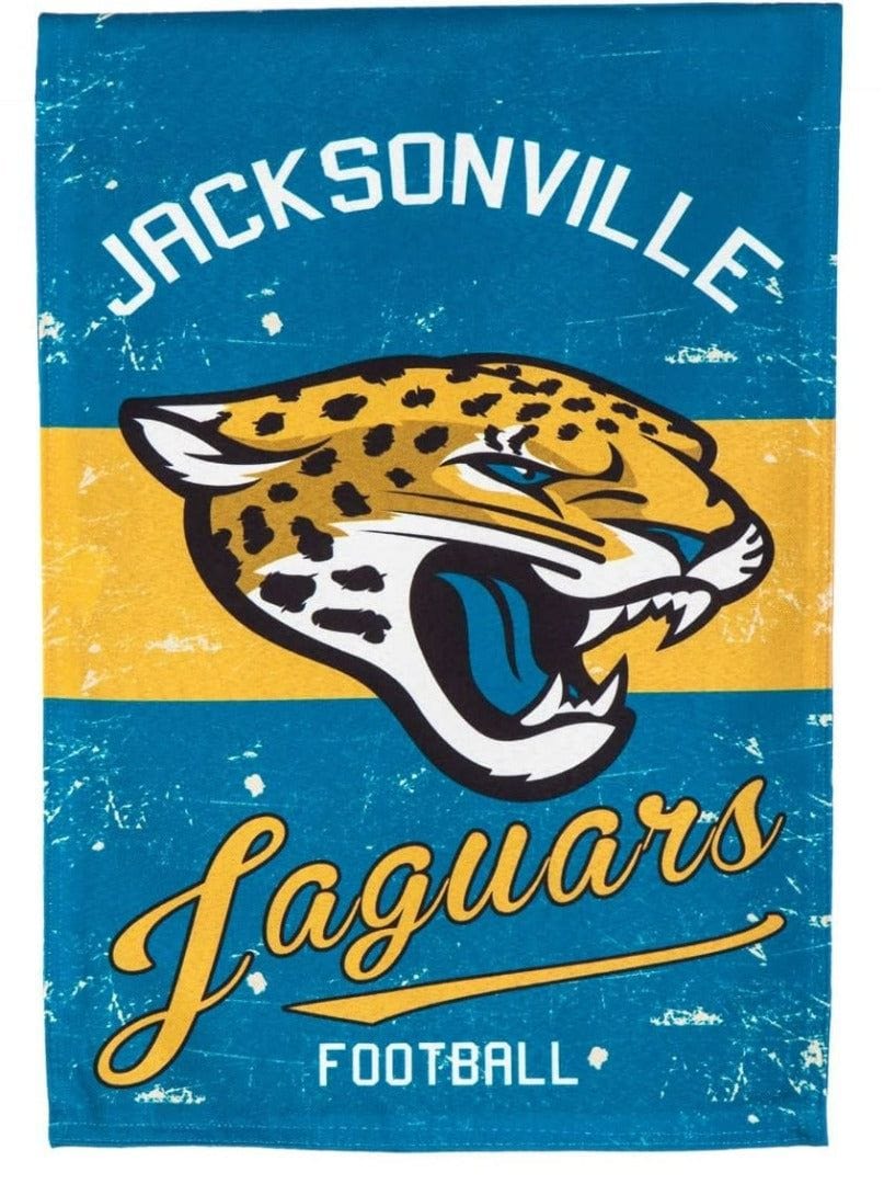 Jacksonville Jaguars Football Garden Flag 2 Sided Vintage Logo heartlandflags