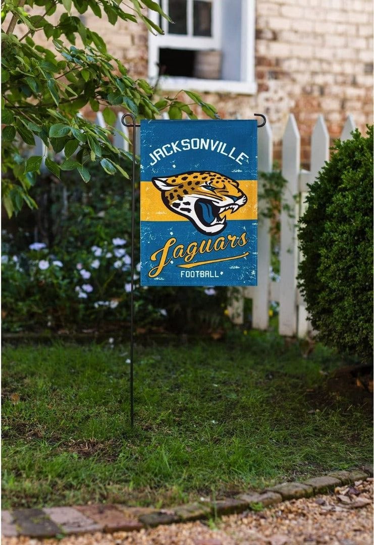 Jacksonville Jaguars Football Garden Flag 2 Sided Vintage Logo heartlandflags